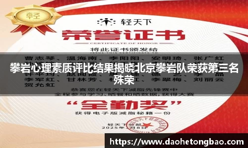 攀岩心理素质评比结果揭晓北京攀岩队荣获第三名殊荣
